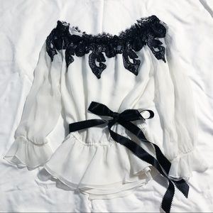 NWT Beautiful Victor Costa Lace Top - FREE SHIP!